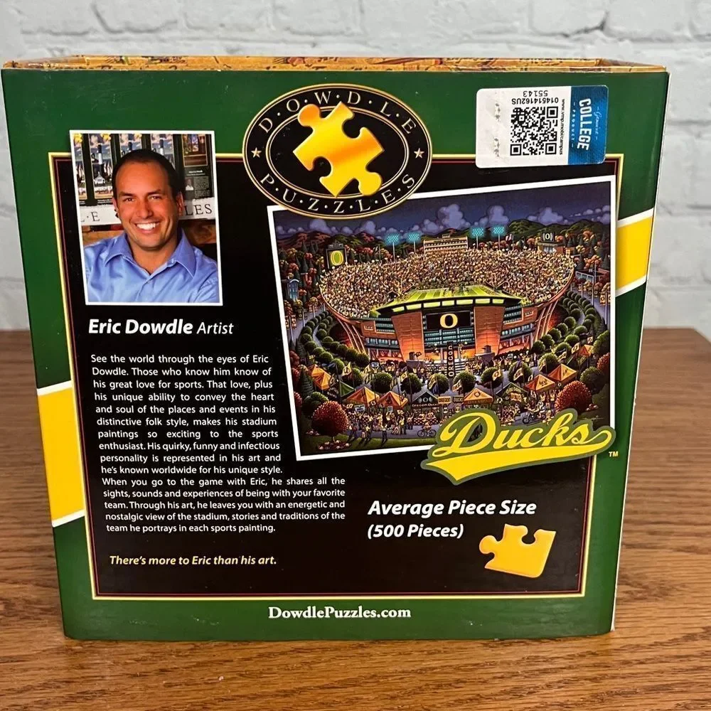 Eric Dowdle Puzzle University of Oregon 500 Pieces EUC 16x20”